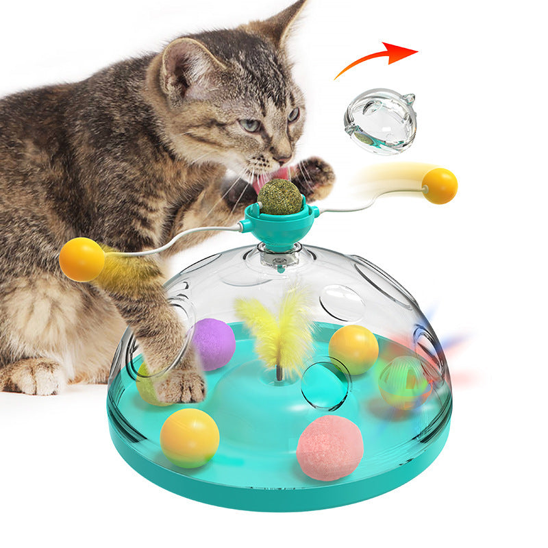 Meows Windmill Interactive Cat Toy – Catnip & Luminous Turntable - Penuel's Paw