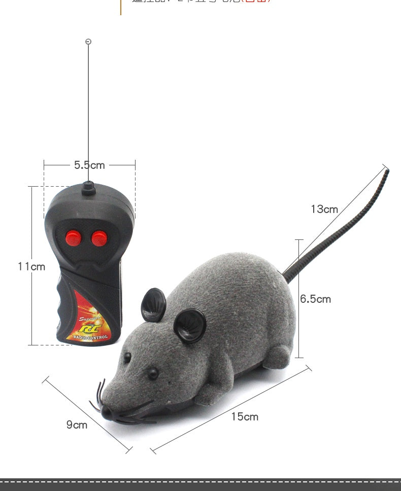 Electric Remote-Control Flocking Mouse Toy – Interactive Fun for Cats - Penuel's Paw