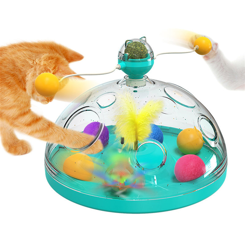 Meows Windmill Interactive Cat Toy – Catnip & Luminous Turntable - Penuel's Paw